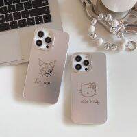 เคส Hello Kitty Kuromi น่ารักพร้อมสายคล้องมือเคสโทรศัพท์สำหรับ iPhone 14 Pro Max 14เคสสำหรับ Apple 13 Pro Max เคสนิ่มอินเทรนด์การ์ตูนน่ารักน่ารักสำหรับ iPhone 13 Pro Max 11