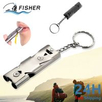 Double Tube Aluminum Alloy Whistle Survival Whistles Wild Emergency Emergency SOS Whistle Outdoor Sport Parts Portable Tools Survival kits