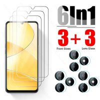 Realmi C51 4กรัมแก้ว6In1กล้องเลนส์ป้องกันหน้าจอฝาครอบกระจกนิรภัยสำหรับ RealmeC51 Realme C51 C 51 4กรัม RMX3830 6.7 "ภาพยนตร์