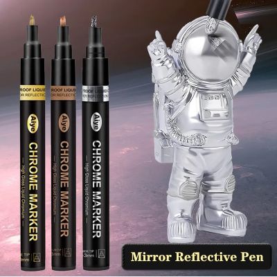 Mirror chrome Paint Pen Electroplated Marker Handmade Coloring Shiny Specular Reflection Metal Paint Pen For shoe metal toy