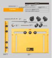 Handle Hole Locator ลูกบิดมือจับประตูและดึงการติดตั้ง Jig และ Shelf Pin Jig Boring Hole 5/6มม. เจาะท่องเที่ยวงานไม้เครื่องมือ