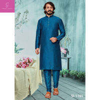 {**ส่งฟรี**} SMALL INDIA ?‍♂️ Art Silk Traditional Wear ?‍♂️ Kurta Pajama For Men