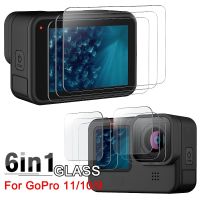 Tempered Glass for Gopro Hero 11/10/9 Anti-scratch Protective Glass Film for Gopro 11 10 9 Front Screen Protector Back Lens Film