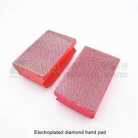 DIATOOL 2pcs/pk Dotted Electroplated Diamond Hand Polishing Pad 90X55MM 200 Hard Foam-backed Hand Pad