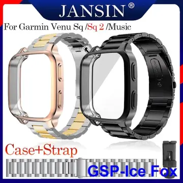Stainless Steel Strap Case Protector For Garmin Venu Sq 2 Music Smart Watch  Bracelet For Garmin