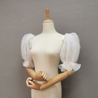 ☜ Puff Sleeve For Wedding Detachable White Illusion Sleeves Bridal Accessories Bride Gloves Customize SWD151