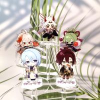 Anime Game Genshin Impact Cherry Blossom Theme Acrylic Cute Figure Stand Heizou Kazuha Kokomi Ayato Ayaka Yae Miko Cosplay Gift