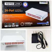 TOTOLINK 24 PORTS PORT 10/100 รุ่น SW24D ฮับเเลน 24 ช่อง 10/100 ใช้สำหรับรับนำสัญญาณมาจากเครื่องต้นทาง แล้วส่งไปยังทุก Port บนตัวอุปกรณ์ #ของแท้