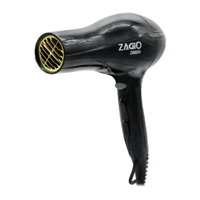 "Buy now"ไดร์เป่าผม PROFESSIONAL ZAGIO รุ่น ZG-7553 กำลัง 2000 วัตต์ สีดำ*แท้100%*