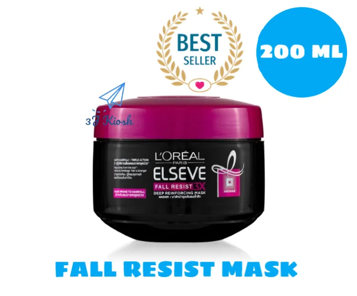 *Ready Stock* LOREAL Elseve Hair Mask Fall Resist Anti Hairfall Deep Reinforcing Mask Fast