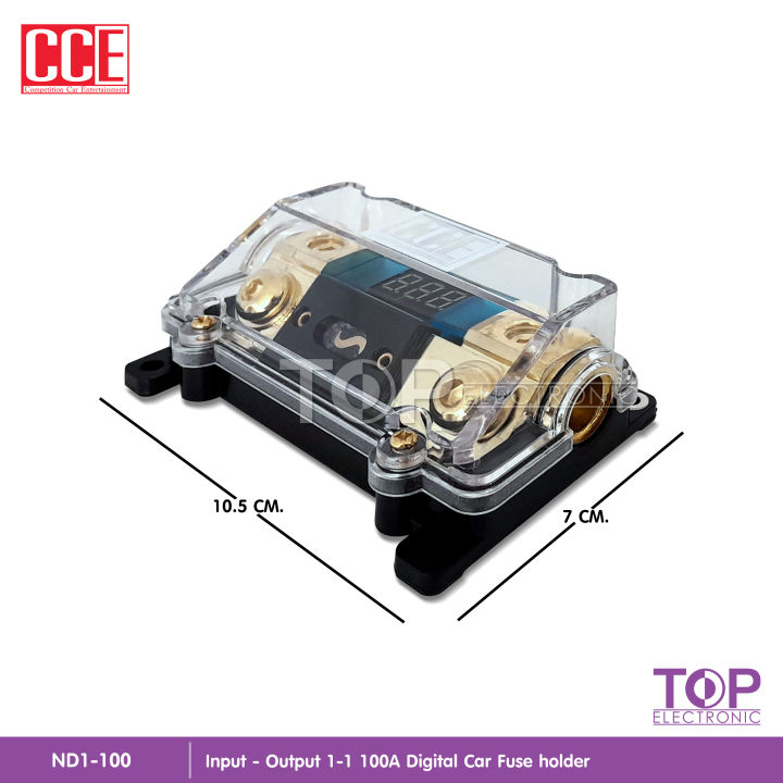 top-ฟิวส์รถยนต์-ดิจิตอล-เข้า1ออก1-เข้า1ออก2-100a-พร้อมลูกฟิวส์-จำนวน1ตัว-อุปกรณ์เครื่องเสียง-cce-เลือกตามความต้องการได้
