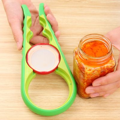 4 in 1 Handy Anti-slip Can Lid Screw Opener Bottle Opener for Beer Bottle Jar Opener Kitchen Cooking Gadgets Accessories