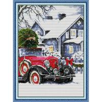 Christmas is approaching cross stitch kit DIY winter scenery Aida 14ct 11ct count canvas fabric needle and thread embroidery set