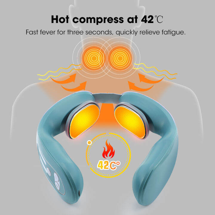 hailicare-เครื่องนวดคอแบบพกพาที่ใช้ในครัวเรือนอุปกรณ์ดูแลคอไหล่ปากมดลูกความถี่ต่ำนวดชีพจรอุณหภูมิคงที่ประคบร้อนชาร์จ-usb