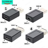 USB 2.0 Tipe A Pria Wanita Ke USB Mikro USB Mini 5Pin Wanita Adaptor Steker Konverter USB 2.0 Ke Konektor USB Mikro USB Mini