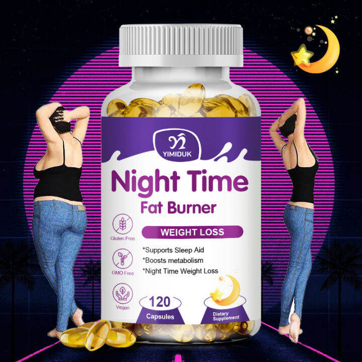 Yimiduk Night Time Slimming Capsules Fat Burner Sleep Support Weight