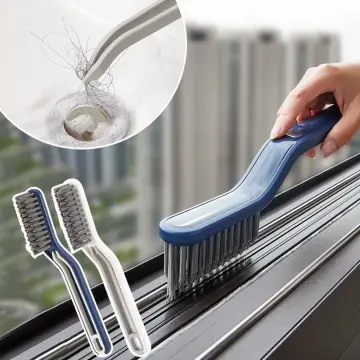 3PCS Crevice Cleaning Brush,Bathroom Gap Cleaning Brush,Hand-held Groove  Deep Cleaning Brush for Shutter Door Window Track Kitchen, Multifunctional