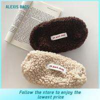 กระเป๋า ALEXIS ดินสอแบบพกพาเรียบง่าย Tas Kosmetik Dompet Koin แคชเมียร์ความจุขนาดใหญ่