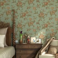 ✻♀❃ American Rustic Vintage Flower Wallpaper Retro Large Floral Wallpapers Roll Bedroom Decor Murals Non Woven Wall Paper 3d EZ180