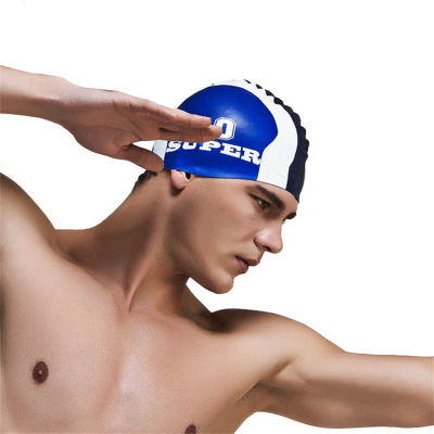 Supplies Stretch Silicone Swimming Cap Comfortable Waterproof Hat Printed Mens And Womens