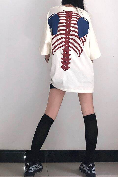 Apricot Black White KAPITAL T-Shirt Men Women 1:1 Best Quality Skeleton ...
