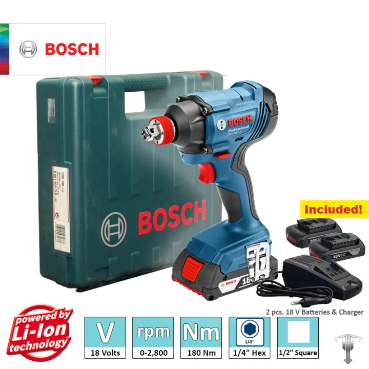 Bosch Gdx 180 Li Professional 18 V Cordless Combi Impact Driver And