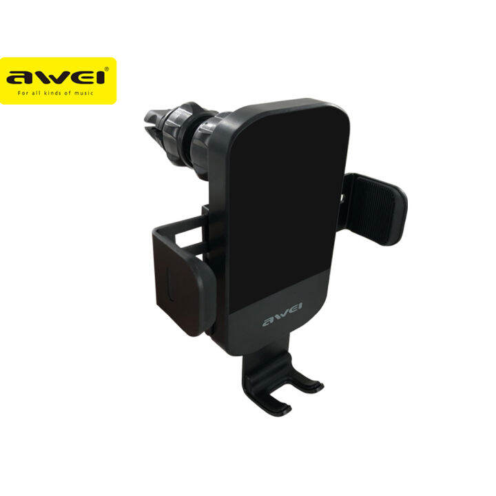 Awei X43 2 In 1 Wireless Charging And Mobile Phone Airvent Firm Bracket