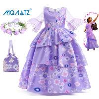 MQATZ Lsabela เทศกาล Encanto ชุดสำหรับสาวๆเด็กเครื่องแต่งกายสาวพรรคปริ๊นเซเดรส Vestidos ครึ่งแขนเด็กประสิทธิภาพ MFMW001