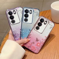 เคสซิลิโคนกันกระแทกสำหรับ Vivo V29 Pro V 29 Lite V29E V29lite V29pro V 29 Lite V 29 Lite V 29 Lite VivoV29 2023เคสมันเงาเคลือบบางพิเศษดอกไม้ไล่ระดับสีแบบนิ่มเคสป้องกันฝาหลังสำหรับเด็กผู้หญิง