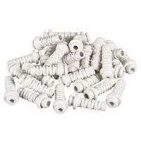 Uxcell 30pcs 4mm Inner Dia PVC Strain Cord Boot Protector Power Tool Hose White Cable Sleeve Hose For Cellphone Charger Electrical Circuitry Parts