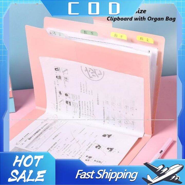 COD A3 Clipboard with Expanding File Folder Bag Document 8Pocket