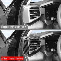 Car Dashboard Right and Left Air Conditioning Outlet Vent Frame Trim Interior Accessories Automotive Supplies Carbon Fiber Pattern for 2022-2023