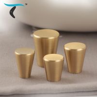 Brass pull cabinet handle closet door drawer single hole small Knob dressing table bookcase full copper cone Furniture handles