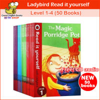 (In Stock) ⚡️⚡️เซตหนังสือนิทานยอดนิยม Read it yourself with Ladybird Level 1 -​ Level 4 จำนวน 50 เล่ม Free CD audio⚡️⚡