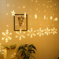 led christmas lights Snowflake 2.5M fairy lights Garland Curtain garland on the window garlands for new year luces navidad 2021