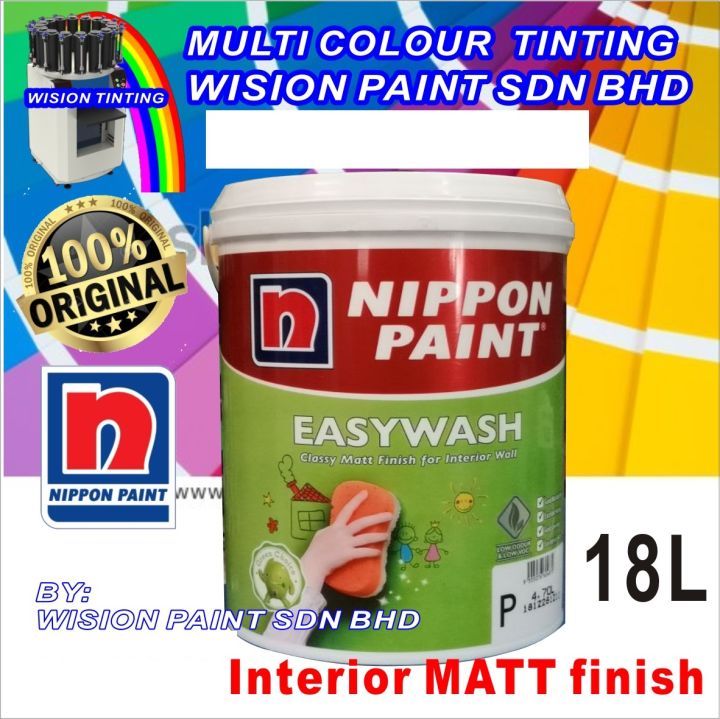 MULTI COLOURS Nippon Paint Easy wash ( 18L ) / EASY WASH / EASY CLEAN ...