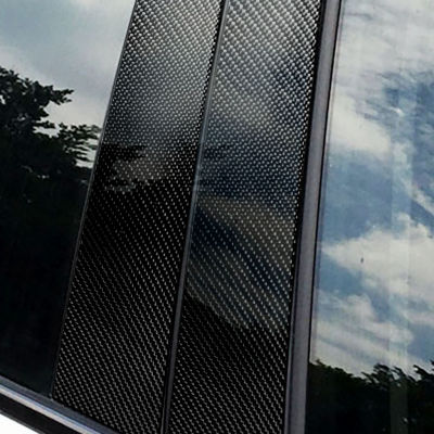 【cw】 Applicable BMW E70 Old X5 Carbon Fiber Car Window B Column Door Post Decorative Sticker Car Modification Interior Accessories ！