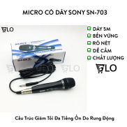 Micro Có Dây Sony SN-703 Dây Dài 5m Cho Loa Kéo, Amply, Karaoke