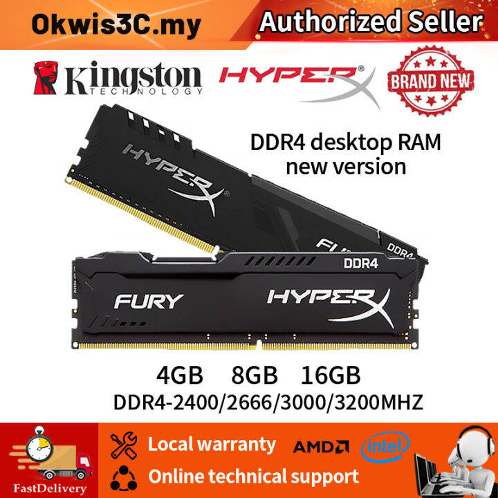 [24h Ship]Kingston HyperX FURY DDR4 Desktop Memory 4GB 8GB 16GB 2400 ...