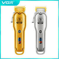 VGR 650ปัตตาเลี่ยนไฟฟ้าสำหรับผู้ชาย,ที่ตัดผมเล็มผมไฟฟ้าหน้าจอ LCD ปัตตาเลี่ยนโลหะ