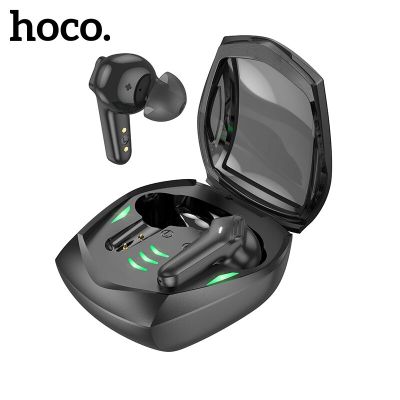 ZZOOI HOCO Gaming Earphone Wireless Bluetooth 5.3 Earbuds 60ms Professional Low Latency LED Display Stereo Music Touch Control Headset