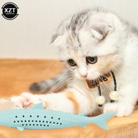 Soft Silicone Mint Fish Cat Toy Pet Catnip Clean Teeth Toothbrush Chew Cats Toys Molar Stick Teeth Cleaning Kitten Pet Products Toys