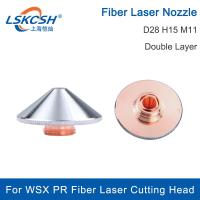 Hot Selling LSKCSH Laser Nozzle M11 Dia.28Mm Caliber 0.8 - 5.0Mm Single Layer / Double Layer For Raytools PR WSX Fiber Laser Cutting Nozzles