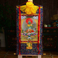 100% High-quality พระพุทธเจ้า yuanhui สีเขียวธาราพระพุทธรูปทังกาทิเบตจิตรกรรมทังกาจิตรกรรมตกแต่งห้องนั่งเล่นโรงน้ำชาพระพุทธรูปห้อยพระพุทธรูปเนปาลทิเบต