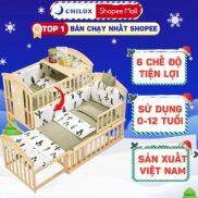 Nôi cũi cho em bé Chilux Peace Natural-Đa năng 6 chế độ tiện lợi cho mẹ&bé