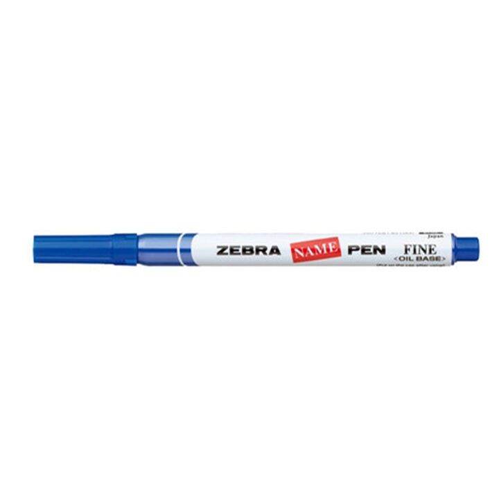 ZEBRA NAME PEN PERMANENT MARKER (BLUE) (10 PCS/BOX) Lazada