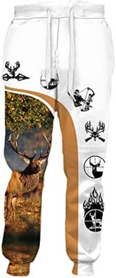 Animal Deer Hunting Pants 3D Printing Mens Womens Hip Hop Harajuku Autumn Casual Pants Jogging Pants Trousers 6 XXXL