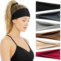 Women Solid Color Elastic Hair Bands Yoga Headband Fashion Female Turban Bandana Hair Hoop Vintage Headwrap Hair Accessories