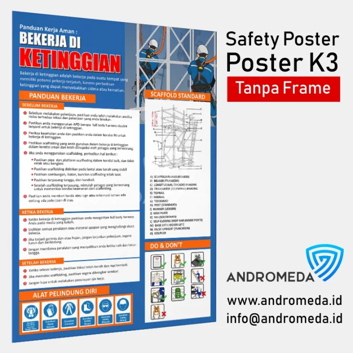 Safety Poster K3 Bekerja Diketinggian Lazada Indonesia Safety Poster K3 Bekerja Diketinggian Lazada Indonesia