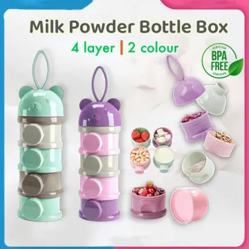 3 Layer Non-Spill Stackable Baby Food Storage Box Cute Portable